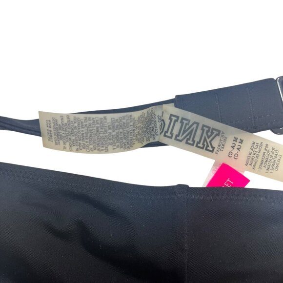 VICTORIA'S SECRET Bikini Medium Black Strappy Padded Top & Cheeky Bottom 2 Piece - Picture 8 of 10
